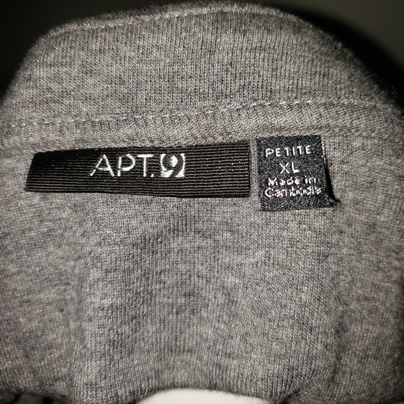 Petite XL beaded neckline, grey sweater, Apt. 9 - Picture 8 of 12